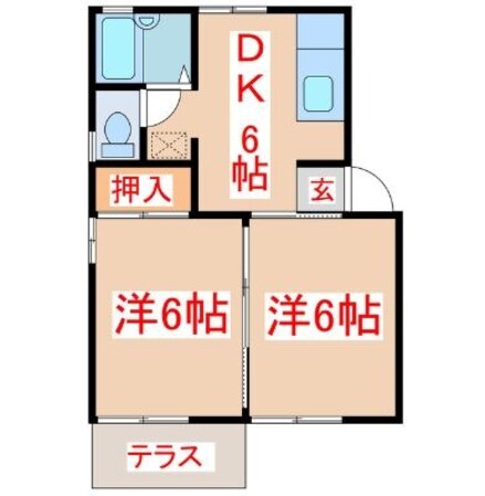 ディアス若松の物件間取画像